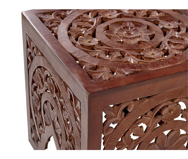 Beliani Conjunto de mesas SHUKUR Castanho