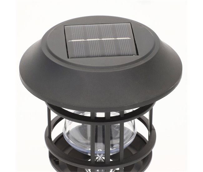 Aktive Conjunto de 2 balizas LED solares, luz quente 6 lúmens Preto