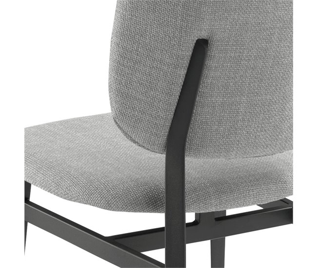 ANGEL CERDA Cadeira em tecido cinzento claro Cinza