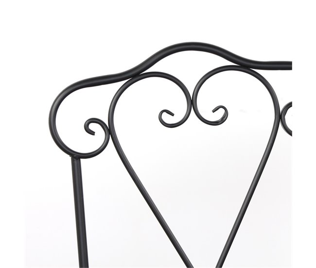 Conjunto de 2 cadeiras bistrô de metal para exterior Preto