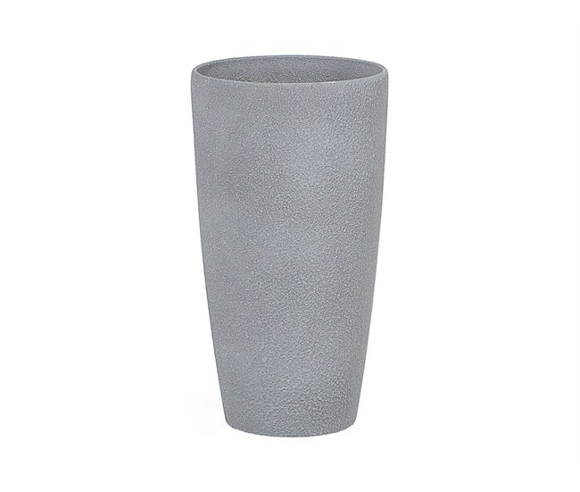 Beliani Conjunto de 2 vasos para plantas ABDERA Cinza Claro