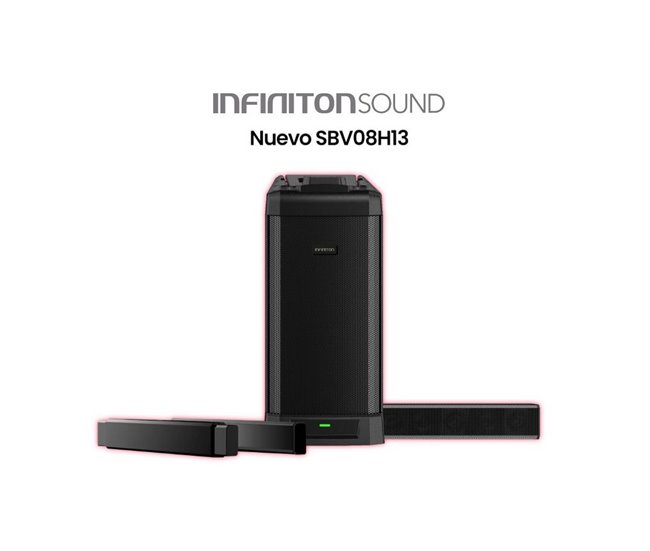 Altifalante portátil INFINITON SBV08H13, 1300 W, sistema de altifalantes, subwoofers Preto