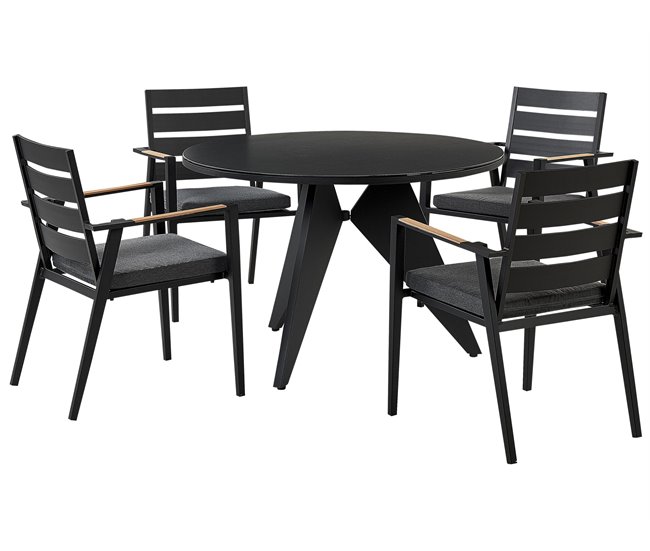 Beliani Conjunto de refeição OLMETTO / TAVIANO Preto