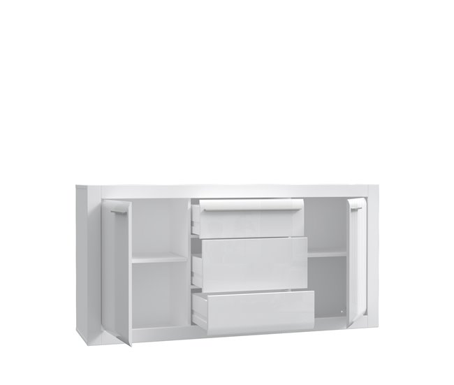 Aparador branco brilhante LIVING Branco Brillo