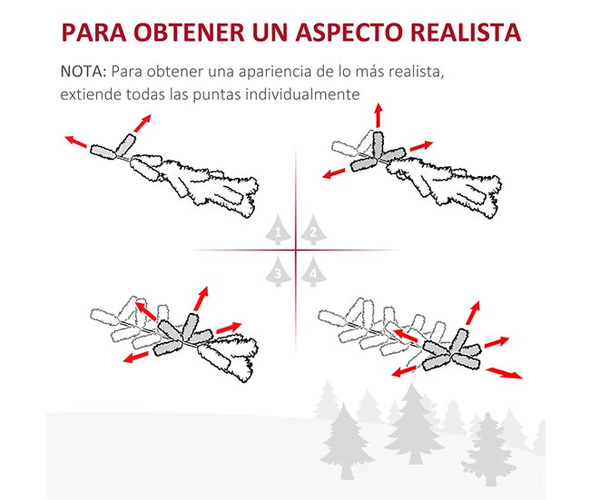 Árvore de Natal Metal, PVC, Plástico HOMCOM, casa - natal Verde