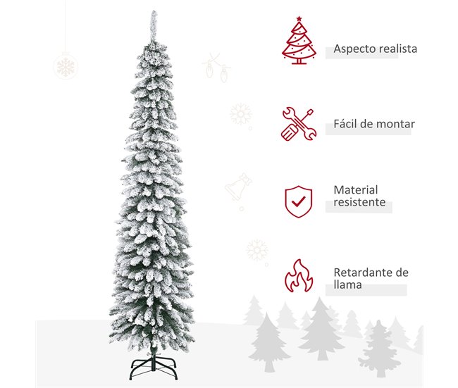 Árvore de Natal Artificial PVC e Metal HOMCOM, casa - natal Verde