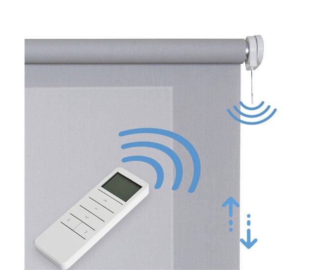 Estore de Rolo Screen Motorizados com remoto Tecido técnico 