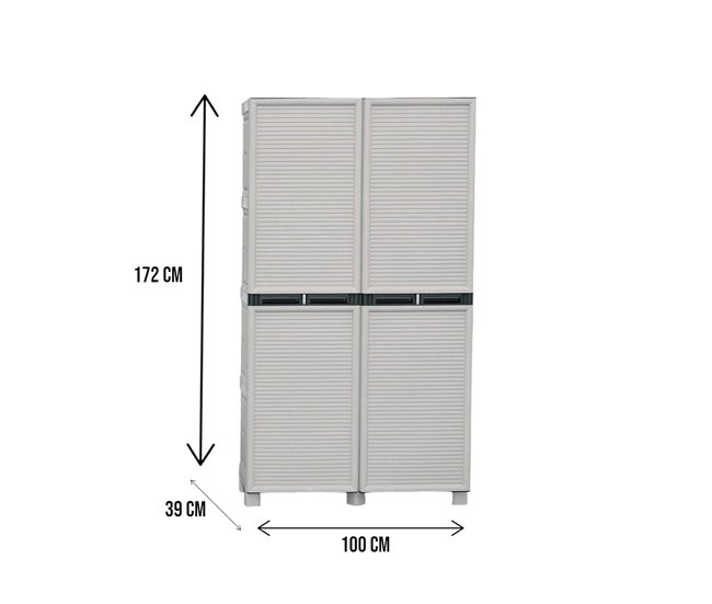 Armário exterior em PVC Cinza