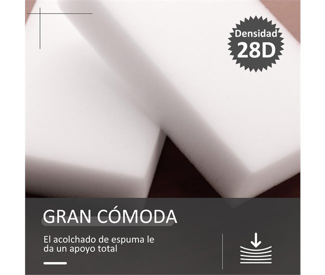 Apoio para os pés Otomano Giratório PU, Espuma, Metal Galvanizado Branco