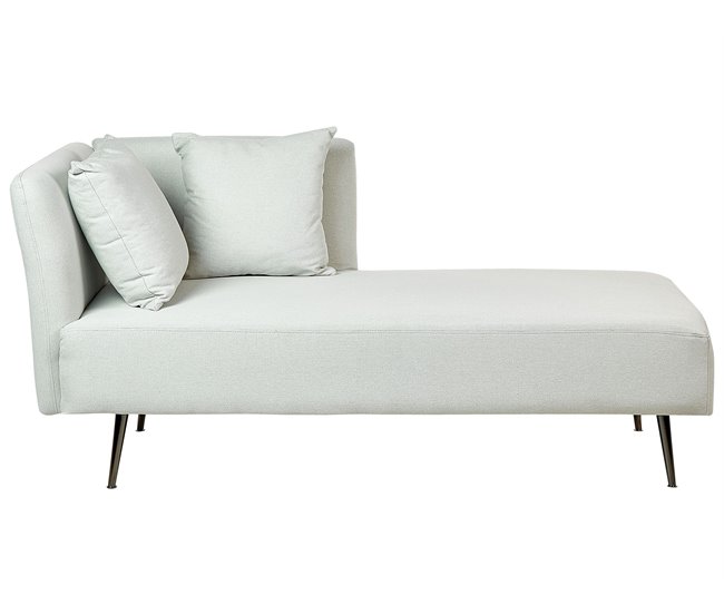 Beliani Chaise longue à esquerda Poliéster RIOM Azul/ Verde