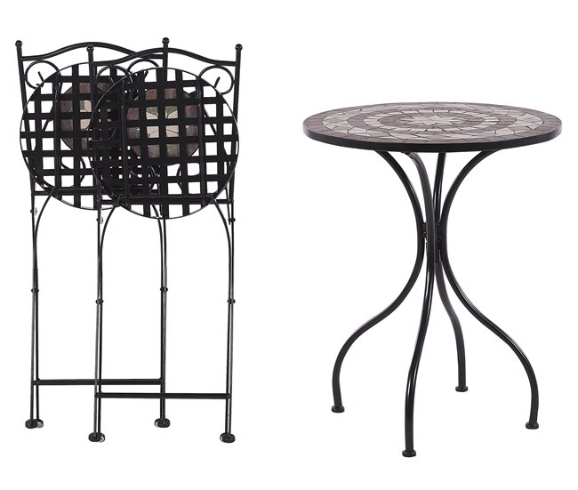 Beliani Conjunto bistrô CARIATI Preto