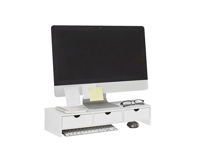 Suporte para ecrã de monitor BBF03-W SoBuy Branco