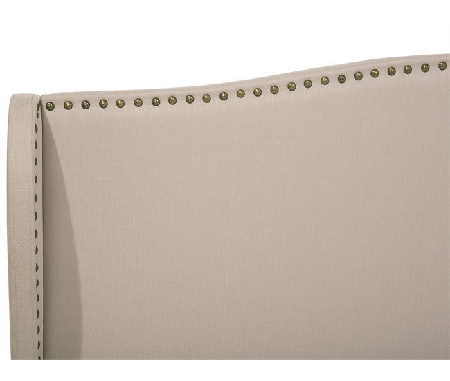 Beliani Cama com estrado Poliéster COLMAR 170x215 Areia