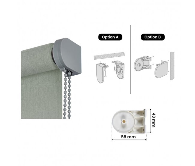 Estores translúcidos Estore de rolo para janelas Verde