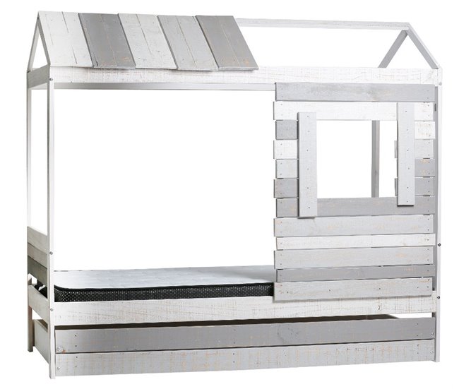 Gavetão opcional para cama CABANA Branco/cinza