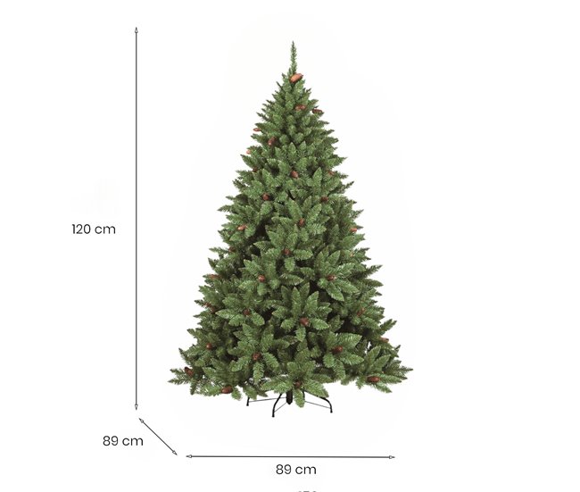 Árvore de Natal de efeitos reais Verde/ Cinza