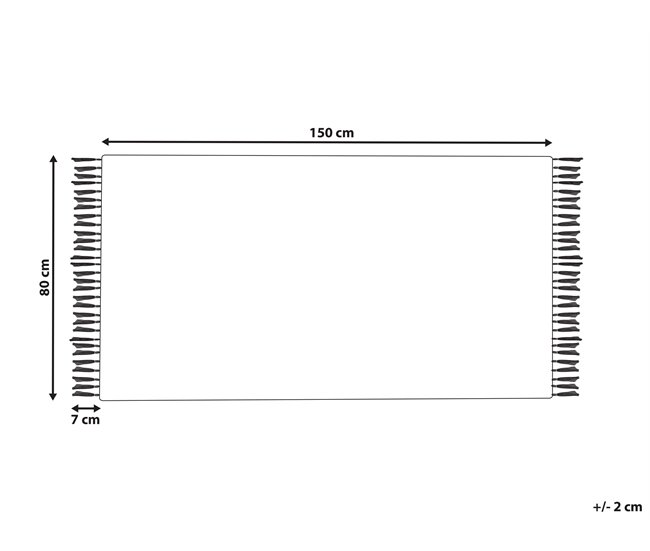 Beliani De tejido plano NAKKAS 80x150 Multicor