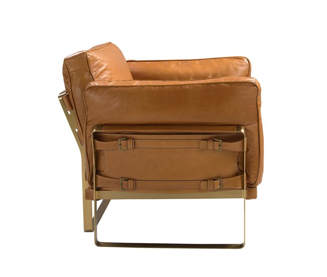 Poltrona de couro Camel Camel