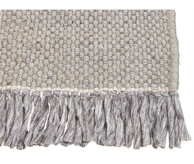 Beliani Entrelaçado TEKELER 80x150 Cinza Claro