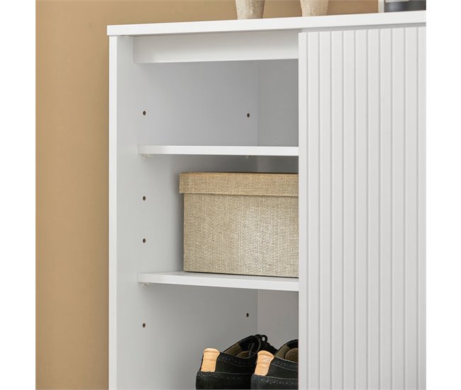 Aparador de entrada com 2 portas de correr FSB62-W SoBuy Branco