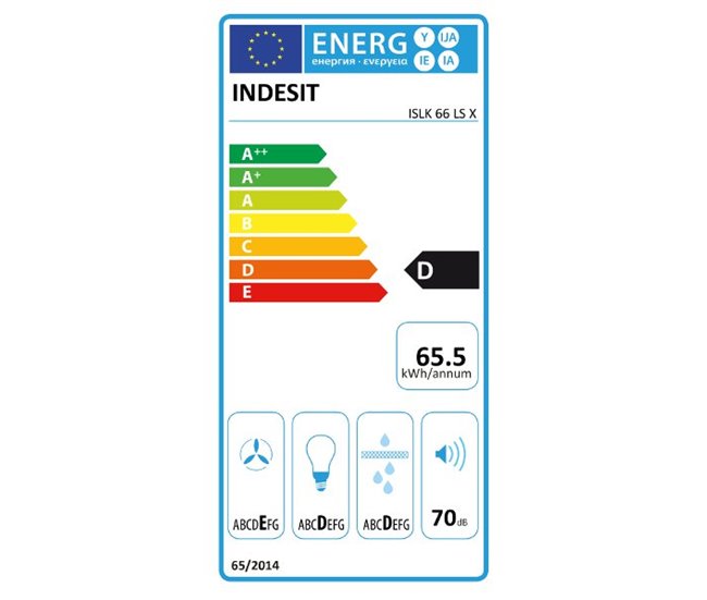Exaustor 60 cm INDESIT ISLK 66 LS X Inoxidavel