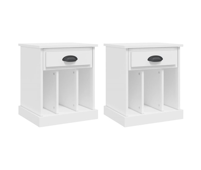 Soluna Home - Mesitas De Noche Verónica Paz 2 peças 43 Branco