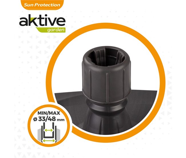 Base para guarda-sol quadrada antracite 33-48 mm Aktive Cinza