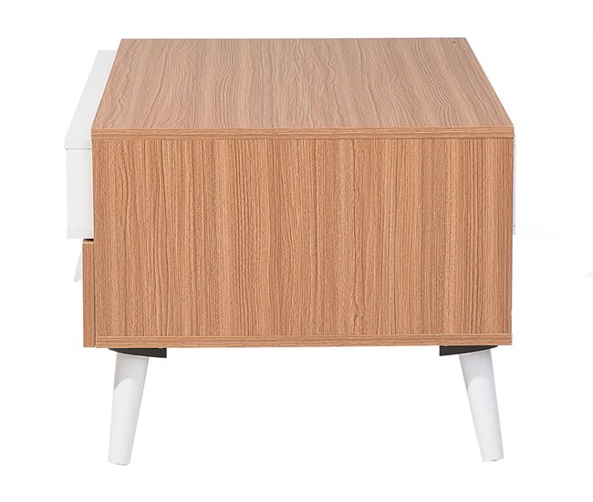 Beliani Mesa de centro ALLOA 60x100 Castanho