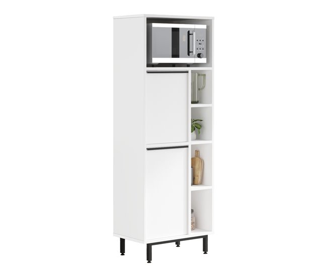 Armário de cozinha Vesanto com 5 compartimentos abertos 60 Branco