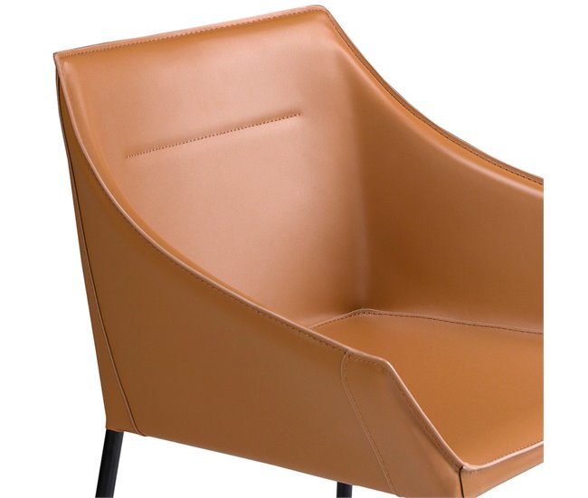 ANGEL CERDA Cadeira de couro sintético castanho Castanho