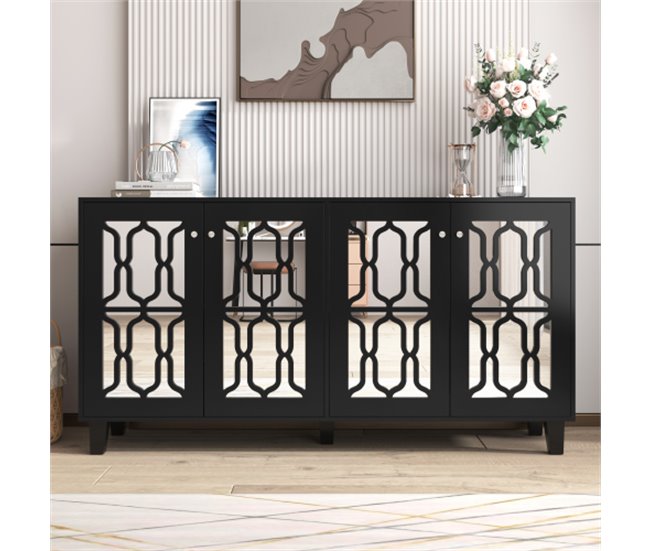 Aparador, cozinha, quatro portas, sala de estar, sala de jantar 160 Branco