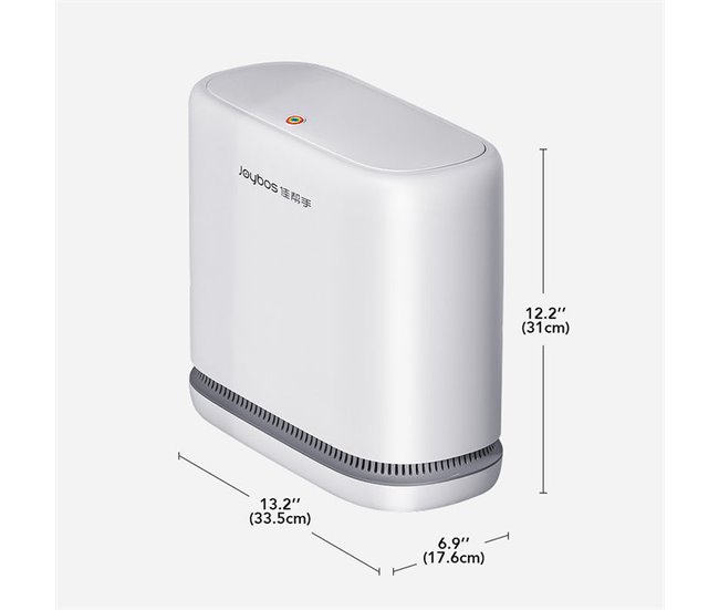 Lixeira grande de encaixe Joybos Branco
