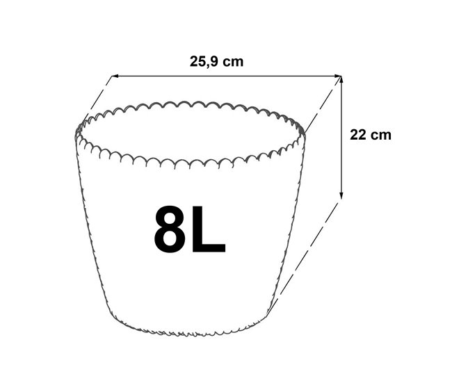 8l Pot redondo Branco