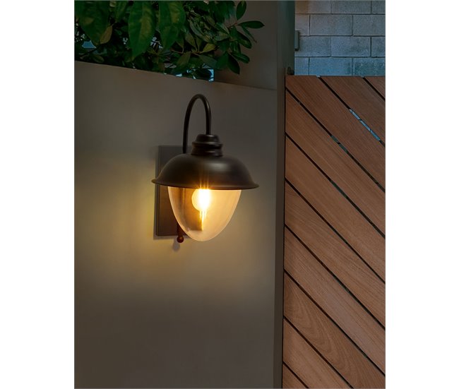 Beliani Iluminação de parede para exterior BANKA Preto
