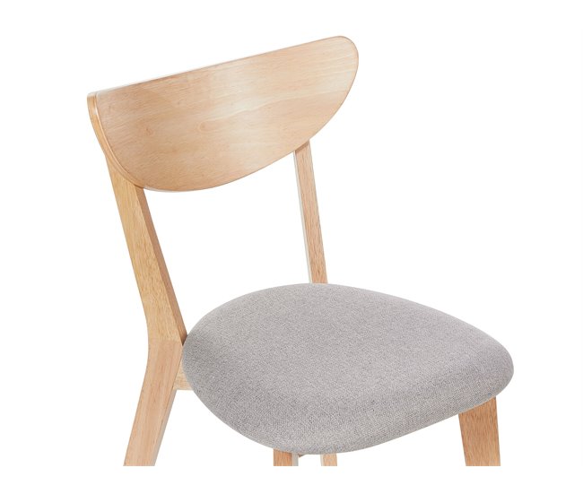 Beliani Silla de comedor ERIE Castanho Claro