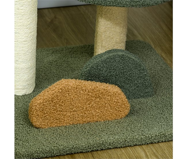 Arranhador para Gatos Aglomerado de Madeira, Pelúcia e Sisal Multicor