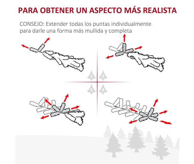 Árvore de Natal Artificial Metal e PVC HOMCOM, casa - natal Verde