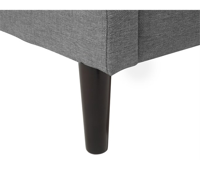 Beliani Cama com estrado Poliéster COLMAR 150x215 Cinza