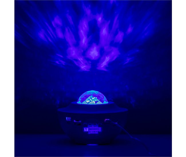 Projetor de Estrelas LED e Laser com Altifalante Branco