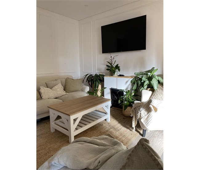 Beliani Mesa de centro SAVANNAH 60x101 Branco