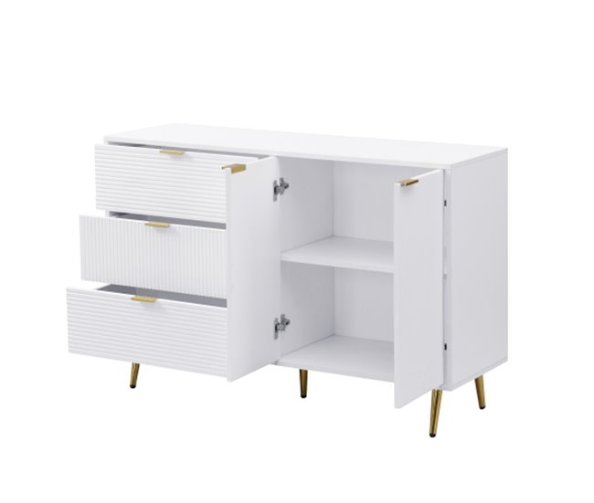 Aparador, porta, gaveta, armário de sala, cómoda Branco