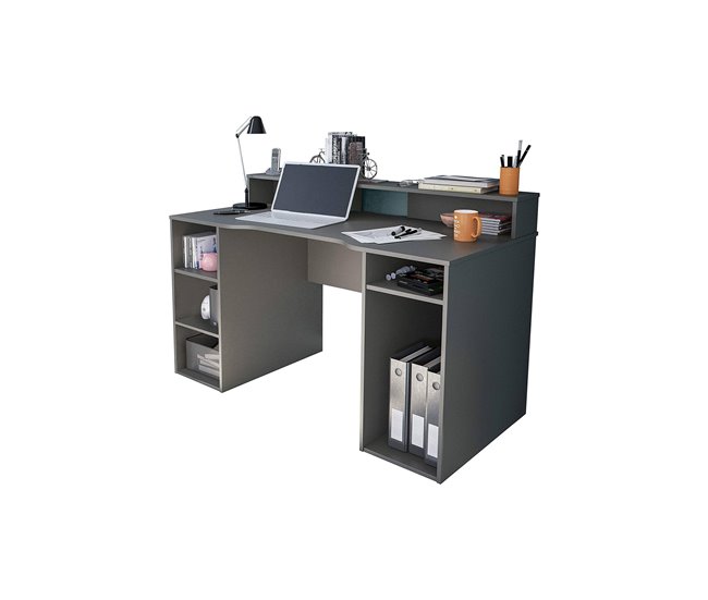 Mesa com efeito de madeira Preto