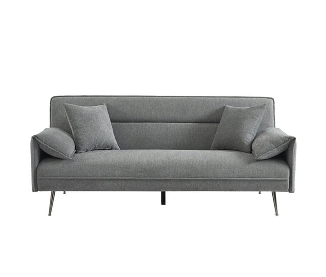 Sofá cama 3 lugares EIDEN cor cinza Cinza