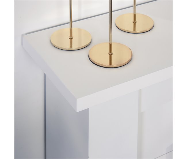 Lareira Elétrica Metal, MDF, Vidro temperado HOMCOM Branco