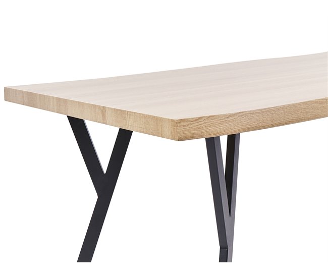 Beliani Mesa de jantar ALTON Castanho