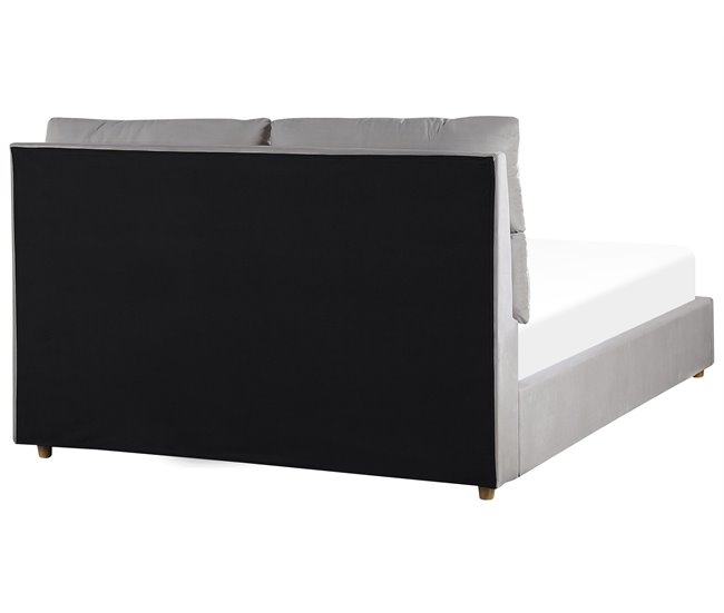 Beliani Cama baú Veludo BATILLY 154x224 Bege