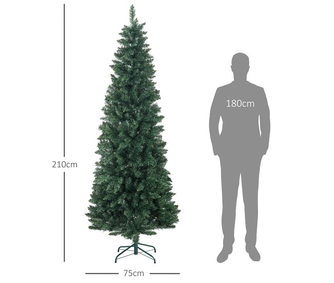 Árvore de Natal Metal e PVC HOMCOM, casa - natal Verde