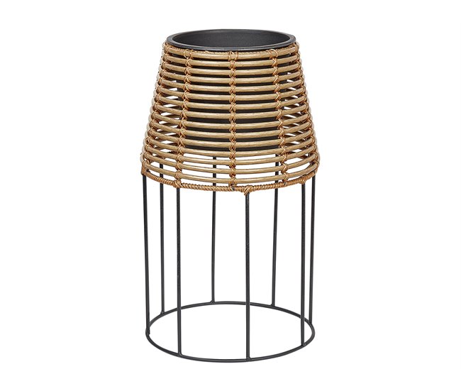 Beliani Conjunto de 2 vasos para plantas BORAGO Castanho Claro