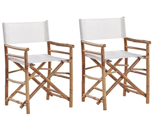 Beliani Cadeira de jardim MOLISE Branco/ Bege