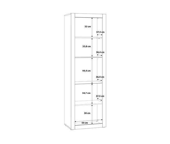 Vitrine alta branco brilhante LIVING Branco Brillo